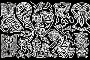 Tattoo design with duality symbol tattoo idea