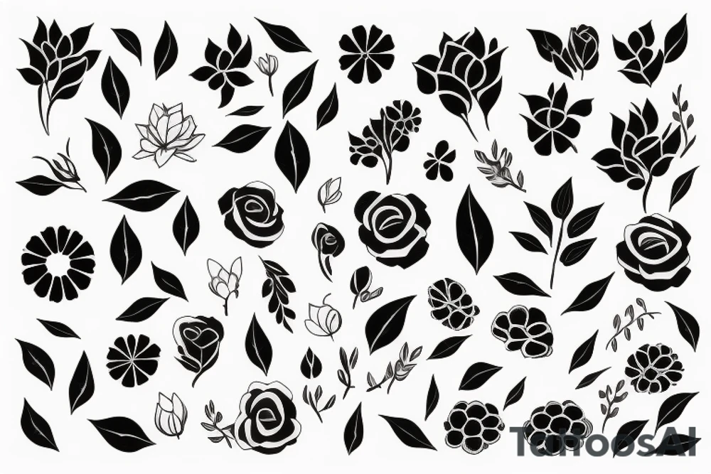 shower, flowers, growth tattoo idea