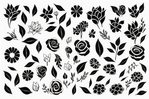 shower, flowers, growth tattoo idea