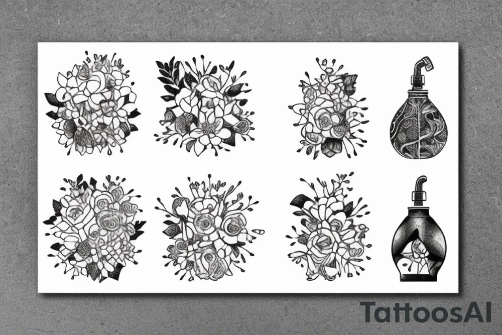 The city the 1975 shower flowers growth tattoo idea