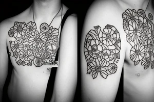 The city the 1975 shower flowers growth tattoo idea