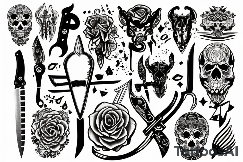 Knife tattoo idea