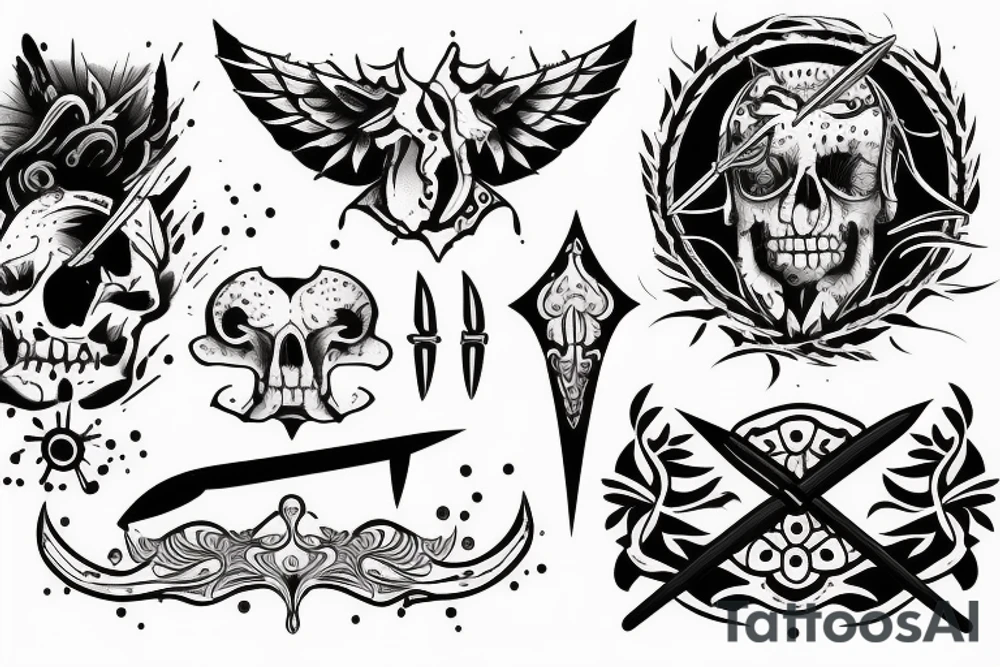 Knife tattoo idea