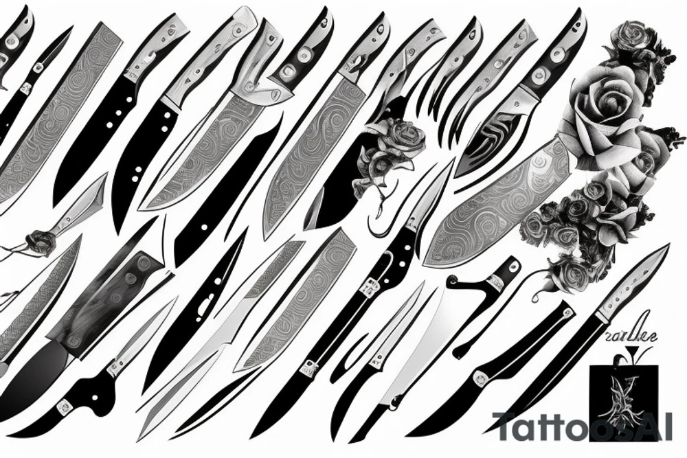 Knife tattoo idea