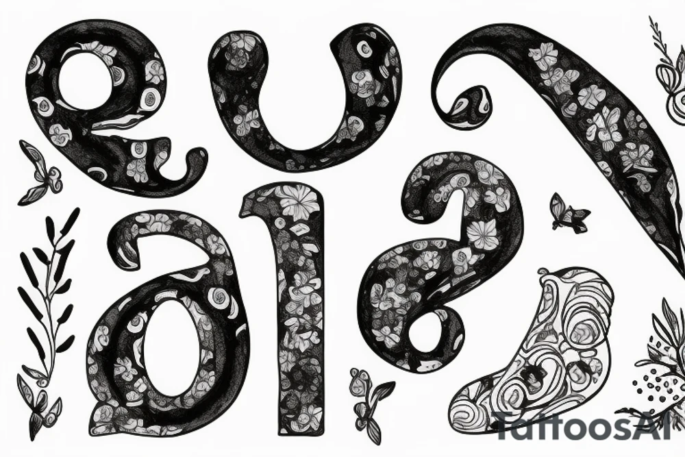 The letter B tattoo idea