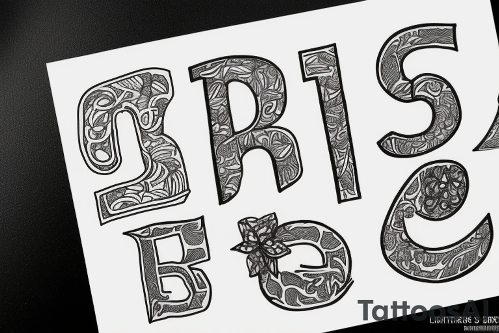 The letter B tattoo idea