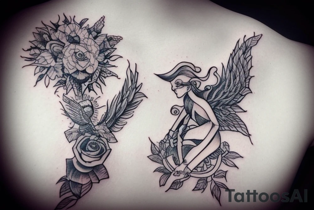 Virgo dark death tattoo for hand tattoo idea