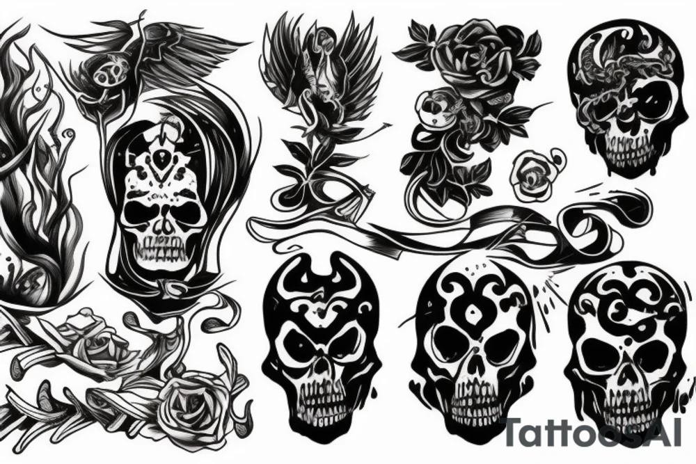 dark death tattoo for hand tattoo idea
