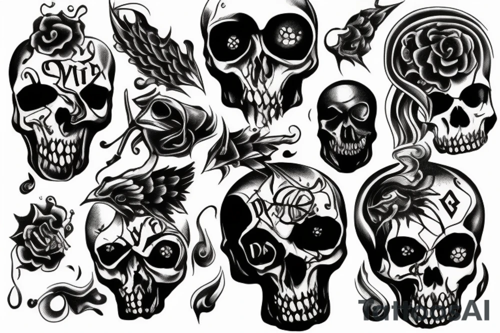 dark death tattoo for hand tattoo idea