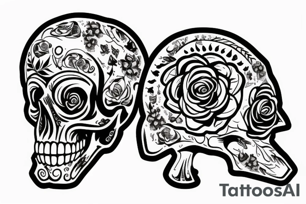 Virgo skull tattoo idea