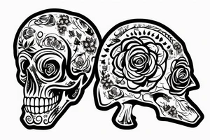 Virgo skull tattoo idea
