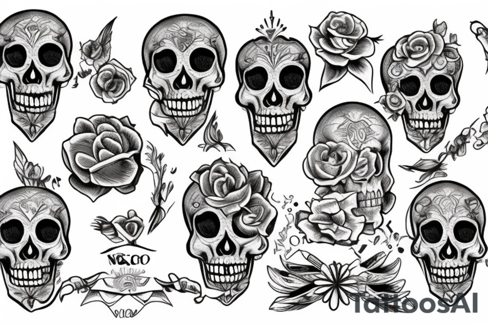 Virgo skull tattoo idea