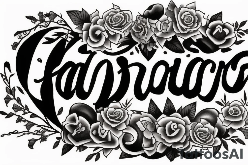 The phrase: Be strong and courageous tattoo idea