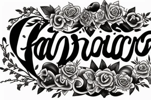 The phrase: Be strong and courageous tattoo idea