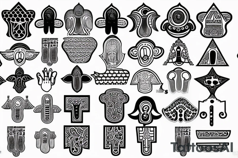Hamsa hand tattoo idea