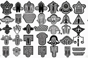 Hamsa hand tattoo idea