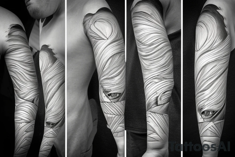 Mountains, snowboard, cloud with Lightning, family, Timelaps tattoo idea