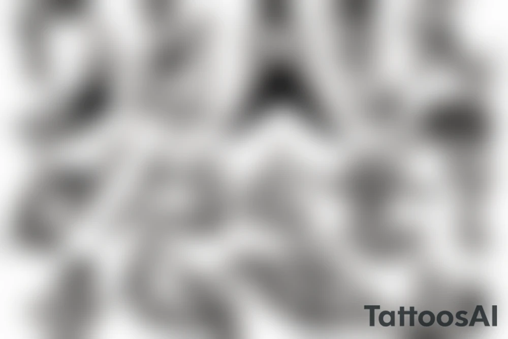 Topless diver pinup tattoo idea