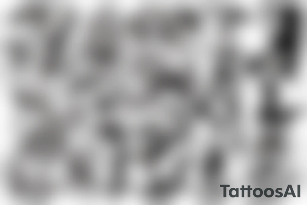 Topless diver pinup girl tattoo idea