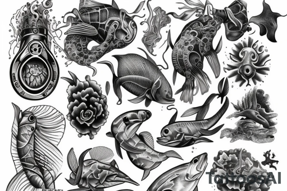Deep sea diver tattoo idea