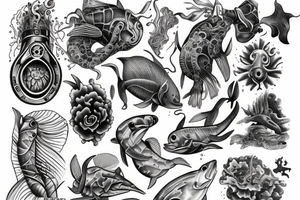 Deep sea diver tattoo idea
