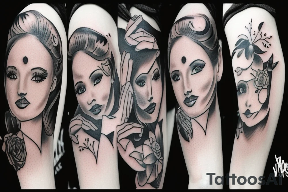 Pinup girl tattoo idea