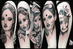 Pinup girl tattoo idea