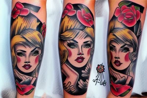 Pinup girl tattoo idea