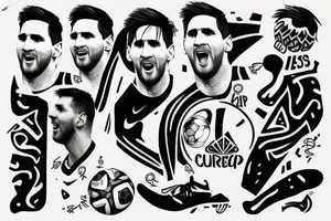 messi with world cup number 10 tattoo idea