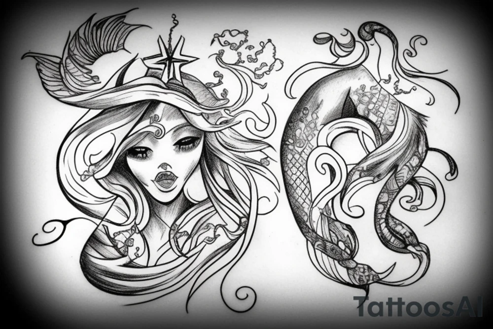 Aquarius zodiac sign tattoo idea