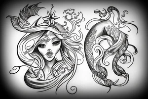 Aquarius zodiac sign tattoo idea