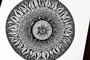 Mandala sun with diamonds hanging from it. tattoo idea