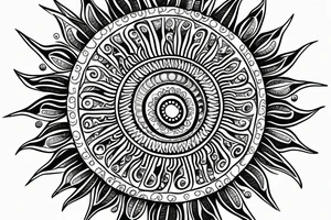 Mandala sun with diamonds hanging from it. tattoo idea