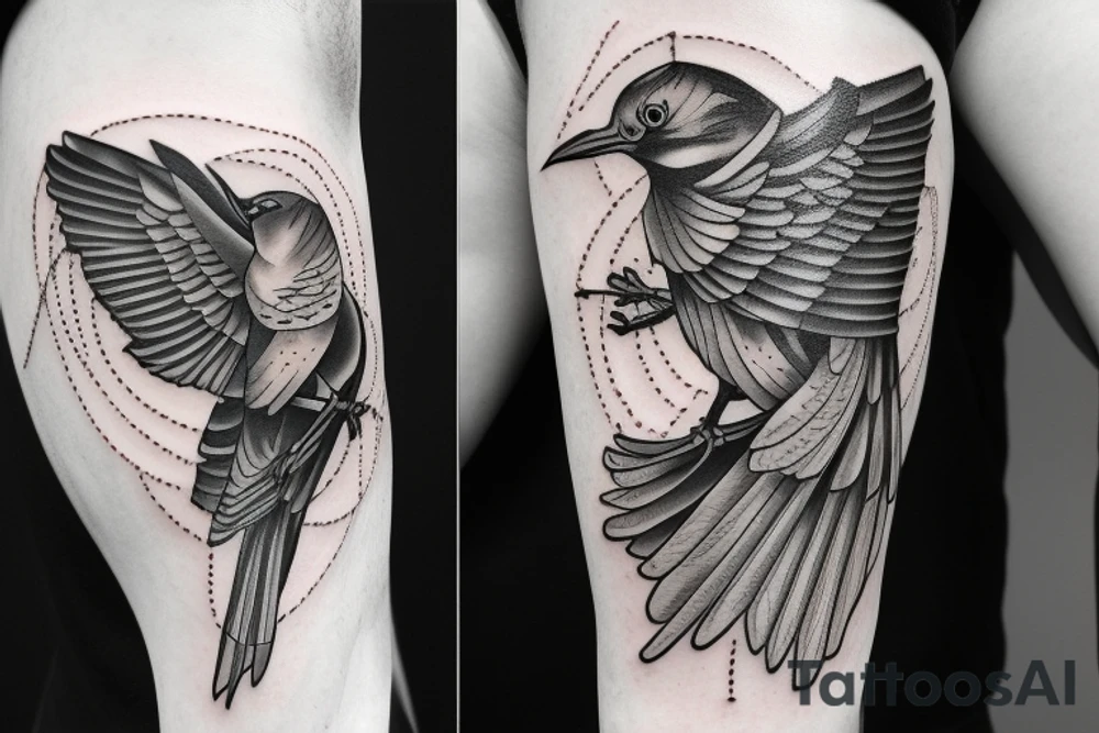 mockingbird death skating tattoo idea