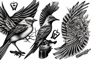 mockingbird death skating tattoo idea
