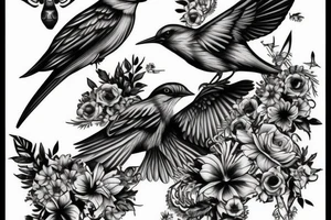 mockingbird death skating tattoo idea
