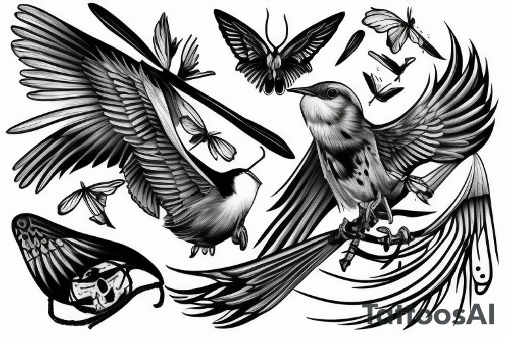 mockingbird death skating mom tattoo idea