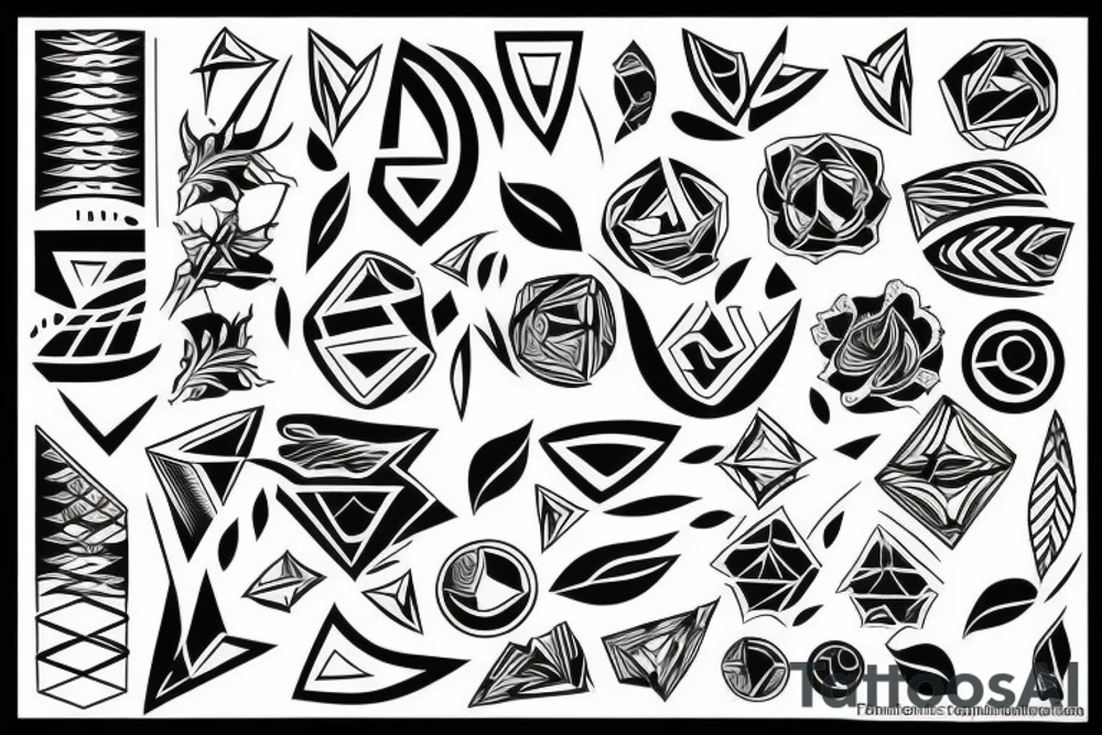 Graphical, stylish, pattern, abstract tattoo idea