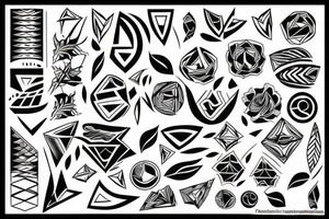 Graphical, stylish, pattern, abstract tattoo idea