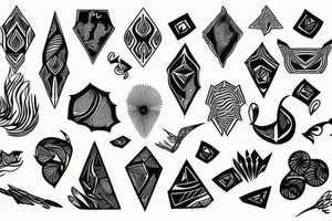 Graphical, stylish, pattern, abstract tattoo idea
