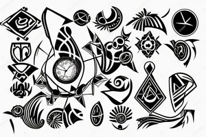 Abstract time cool tattoo idea