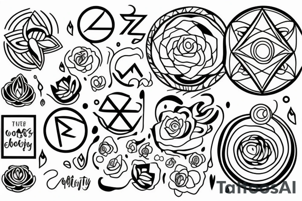Calmness and positivity tattoo idea