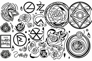 Calmness and positivity tattoo idea