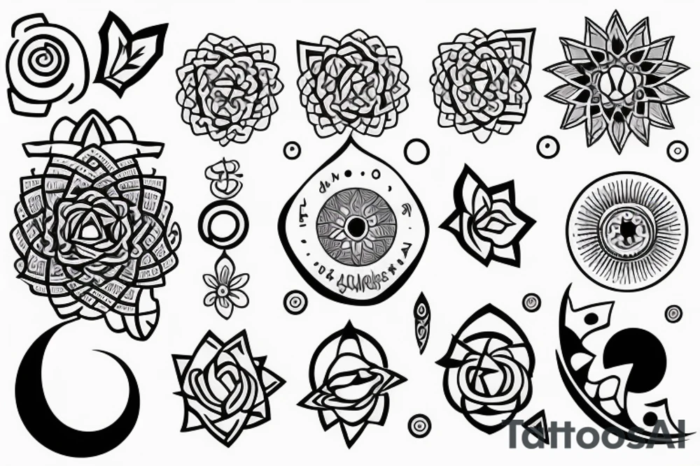 Calmness and positivity tattoo idea