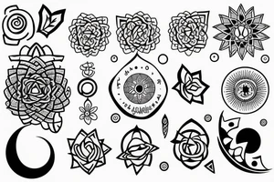 Calmness and positivity tattoo idea