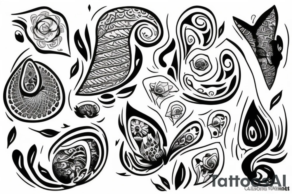 Calmness and positivity tattoo idea