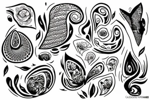 Calmness and positivity tattoo idea