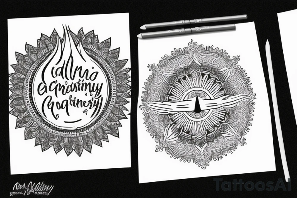 Calmness and positivity tattoo idea