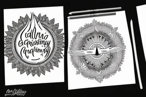 Calmness and positivity tattoo idea