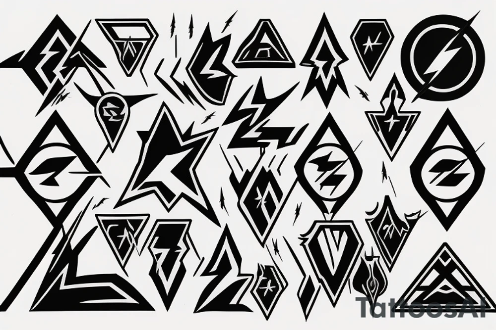 Arrowverse the arrow and flash logo combined tattoo idea